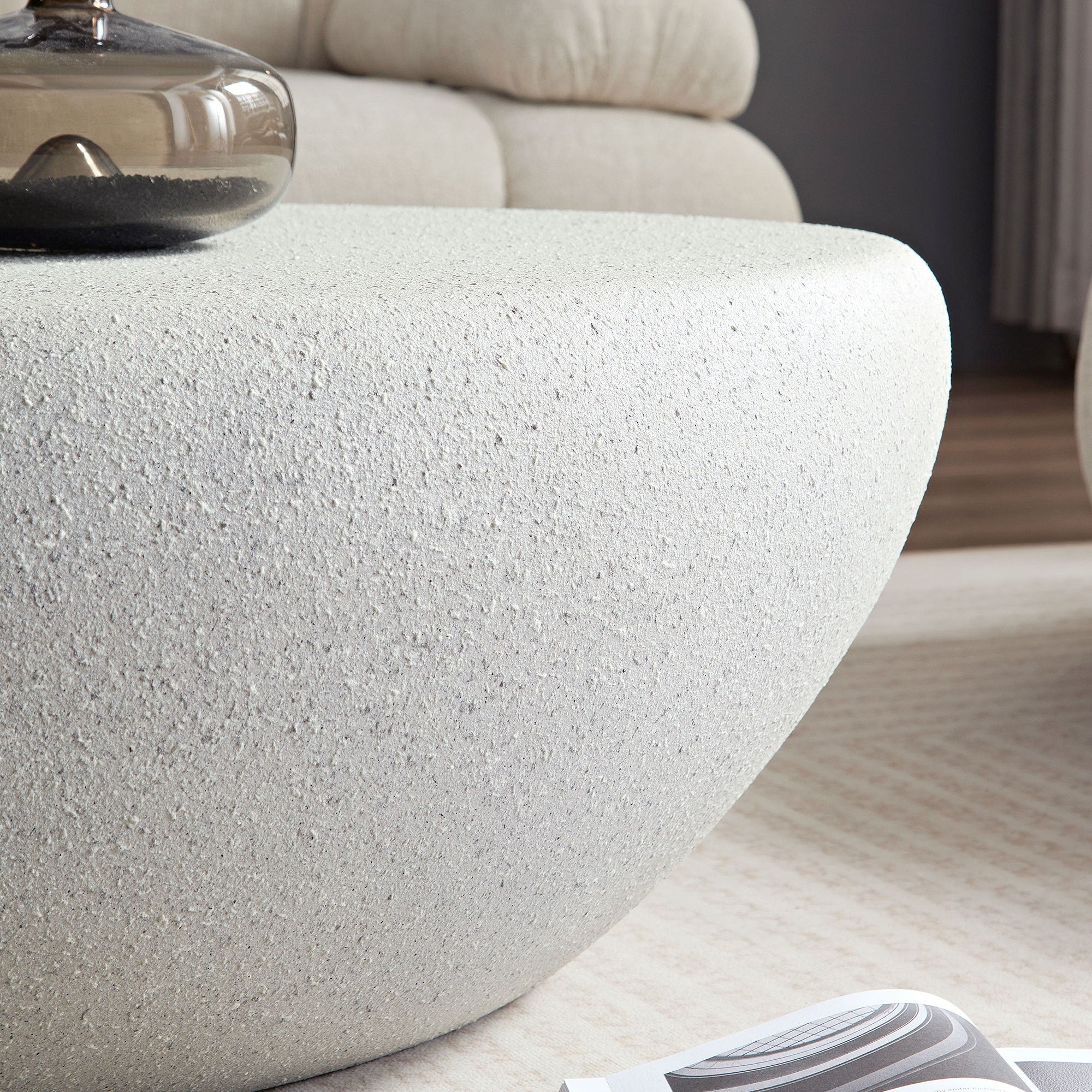 Walker Edison | Table basse ovale moderne et minimaliste au design épuré