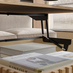 Walker Edison | Table basse traditionnelle cannelée à plateau relevable