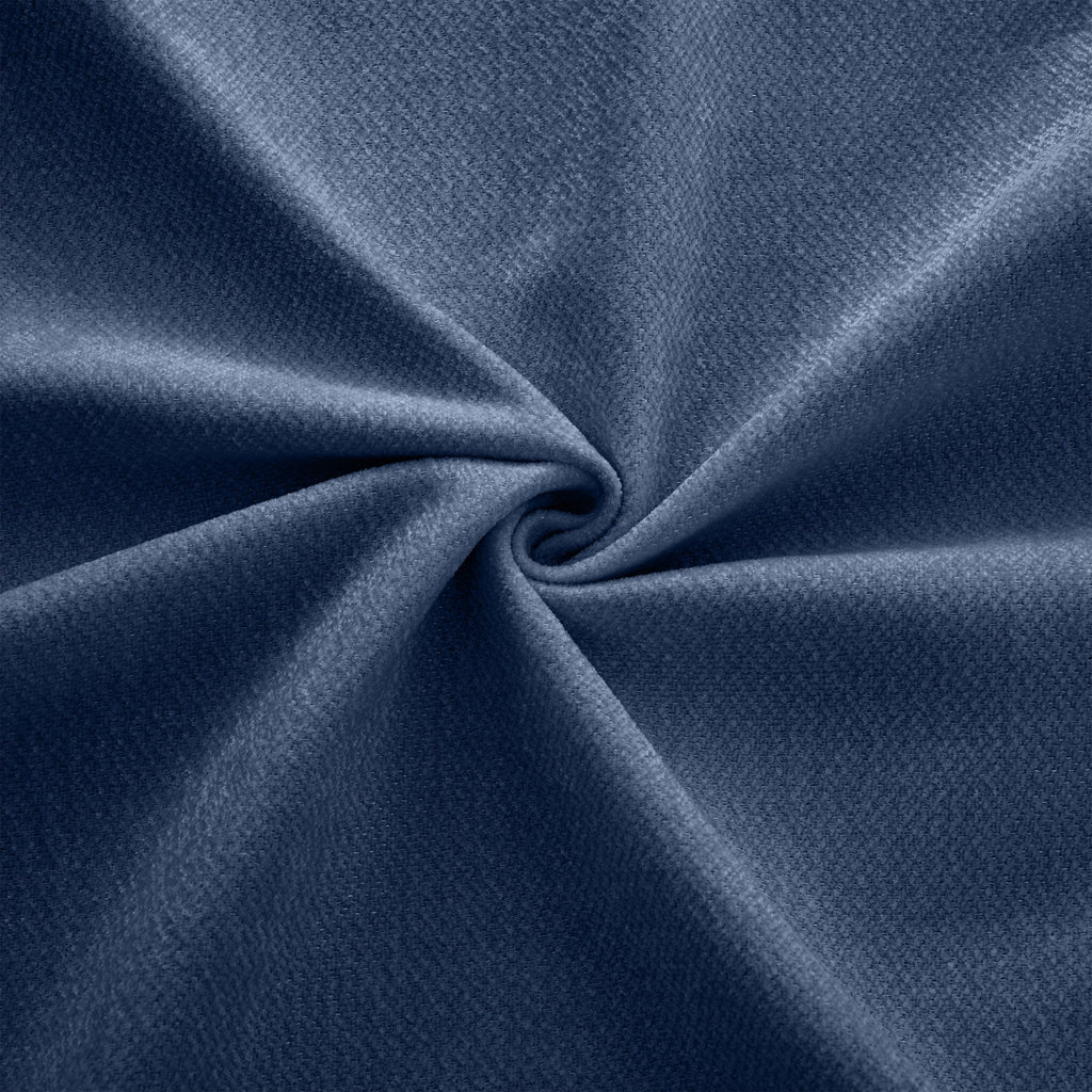 Walker Edison | Élégant canapé d'angle 3 places en chenille bleue avec rangement et pouf