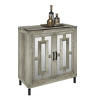 Meuble d'entrée à portes miroir finition antique