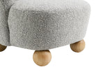 Fauteuil d'appoint incurvé en boucle avec pieds boule