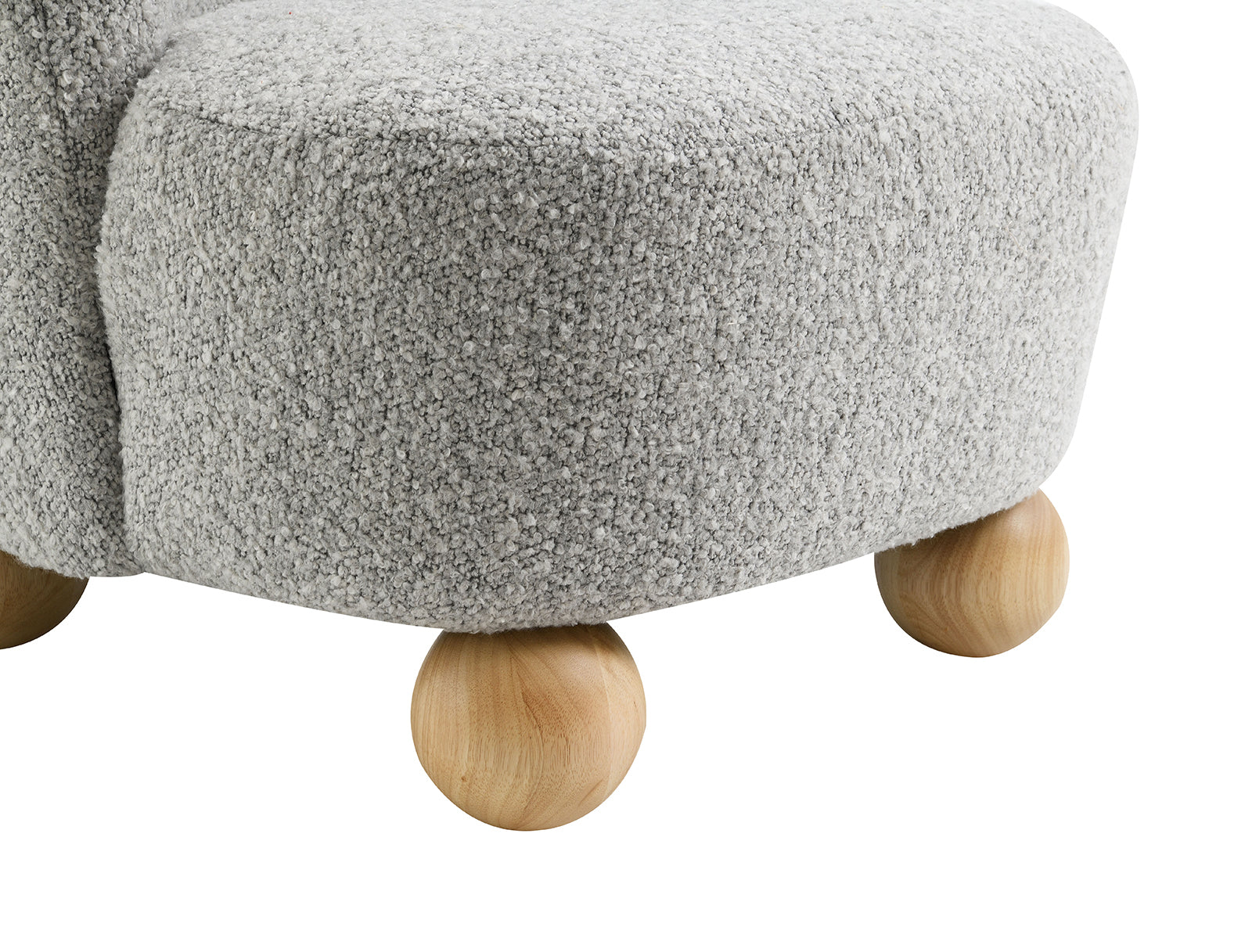 Fauteuil d'appoint incurvé en boucle avec pieds boule
