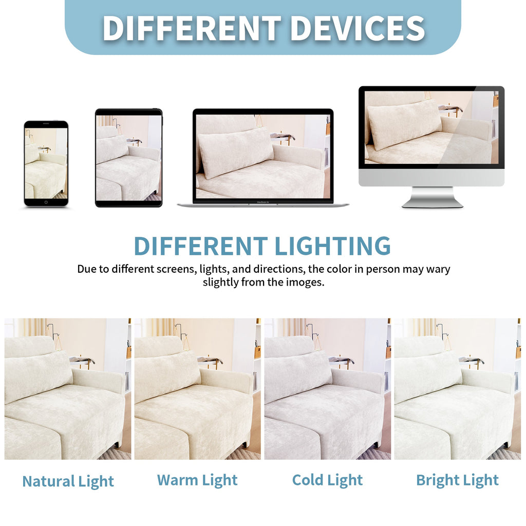 Walker Edison | Canapé d'angle en chenille et mousse haute résilience avec poufs 