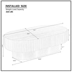 Walker Edison | Table basse moderne cannelée artisanale