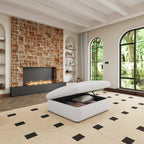 Walker Edison | Canapé d'angle modulable Cloud Home Comfort avec pouf de rangement 