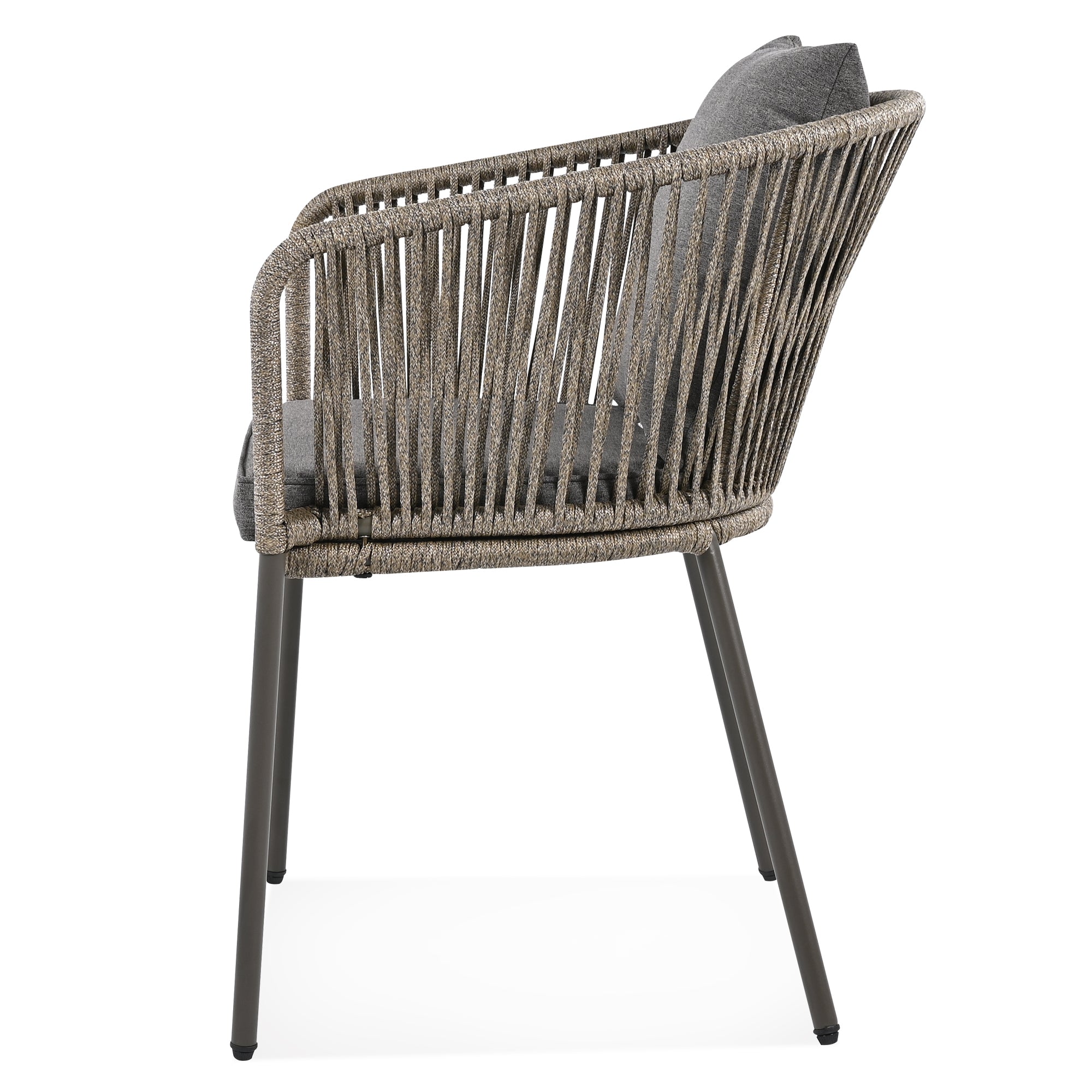 Walker Edison | Ensemble de salle à manger de patio 7 pièces au design moderne en corde