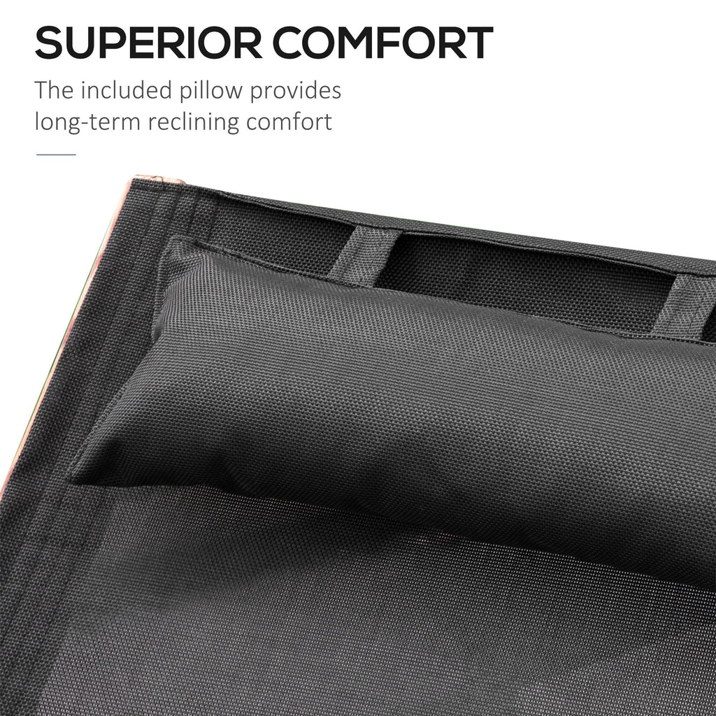 Walker Edison | Chaise longue d'extérieur en bois avec coussin intégré