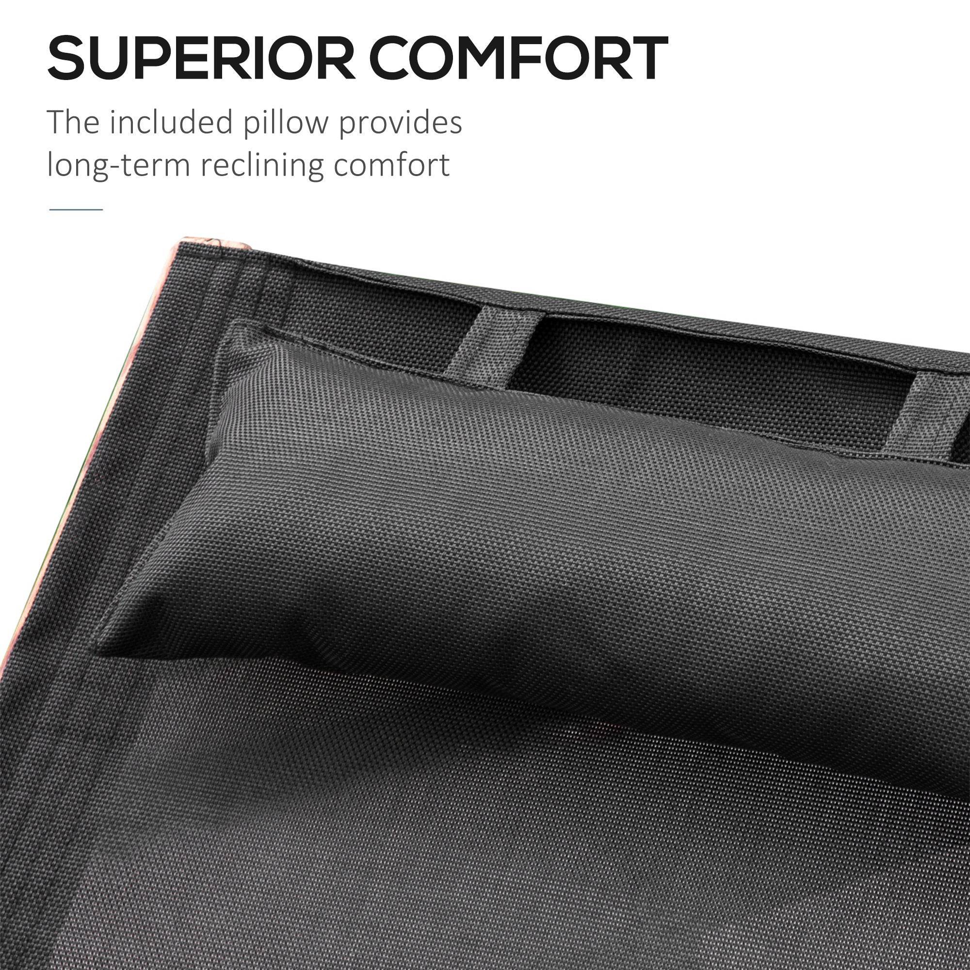 Walker Edison | Chaise longue d'extérieur en bois avec coussin intégré