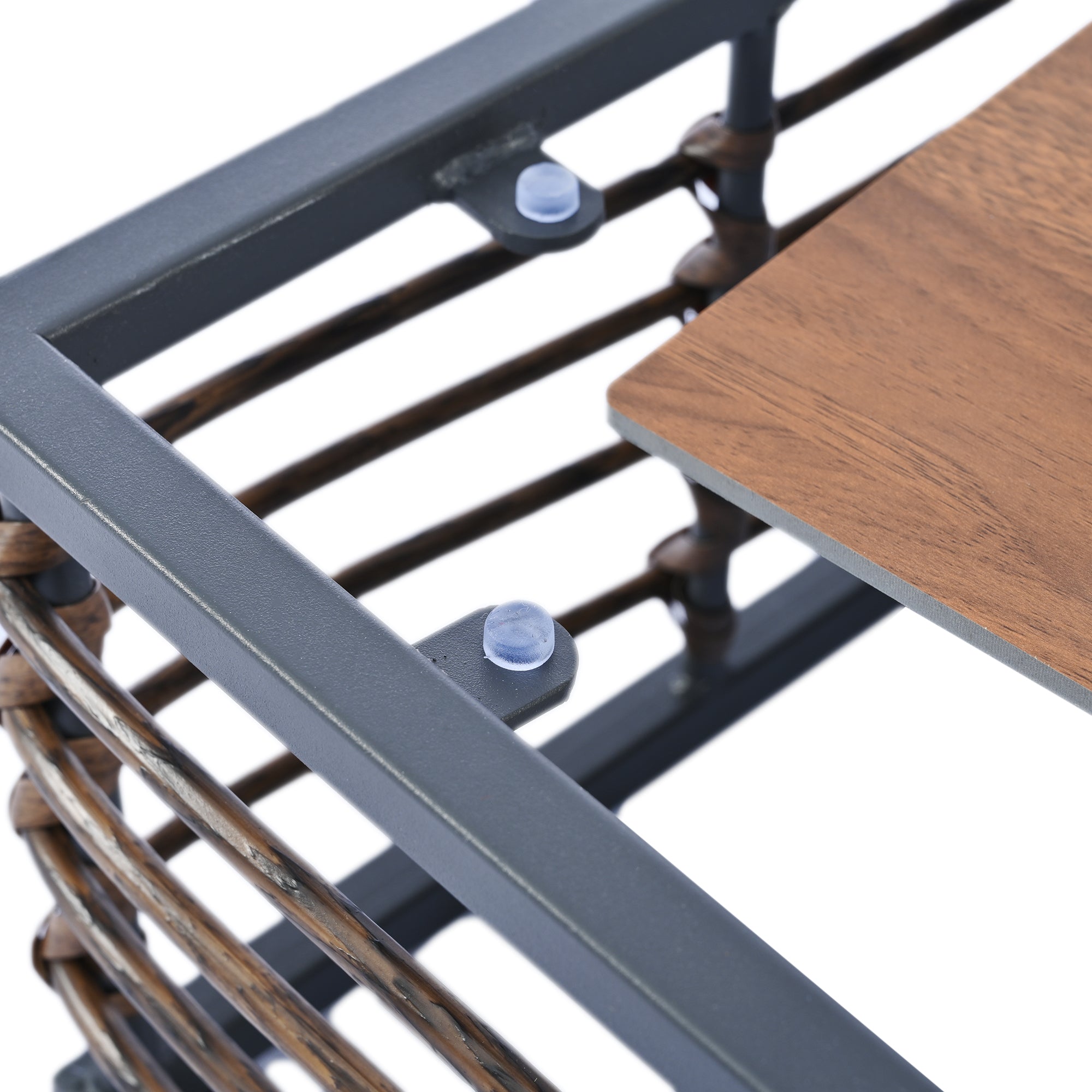 Walker Edison | Ensemble de canapé d'angle 7 pièces en métal, style minimaliste moderne, pour terrasse extérieure