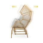 Fauteuil à bascule d'extérieur en osier Walker Edison | Palos