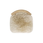 Tabouret de bar Arden 27,5 cm en fourrure véritable, hauteur comptoir