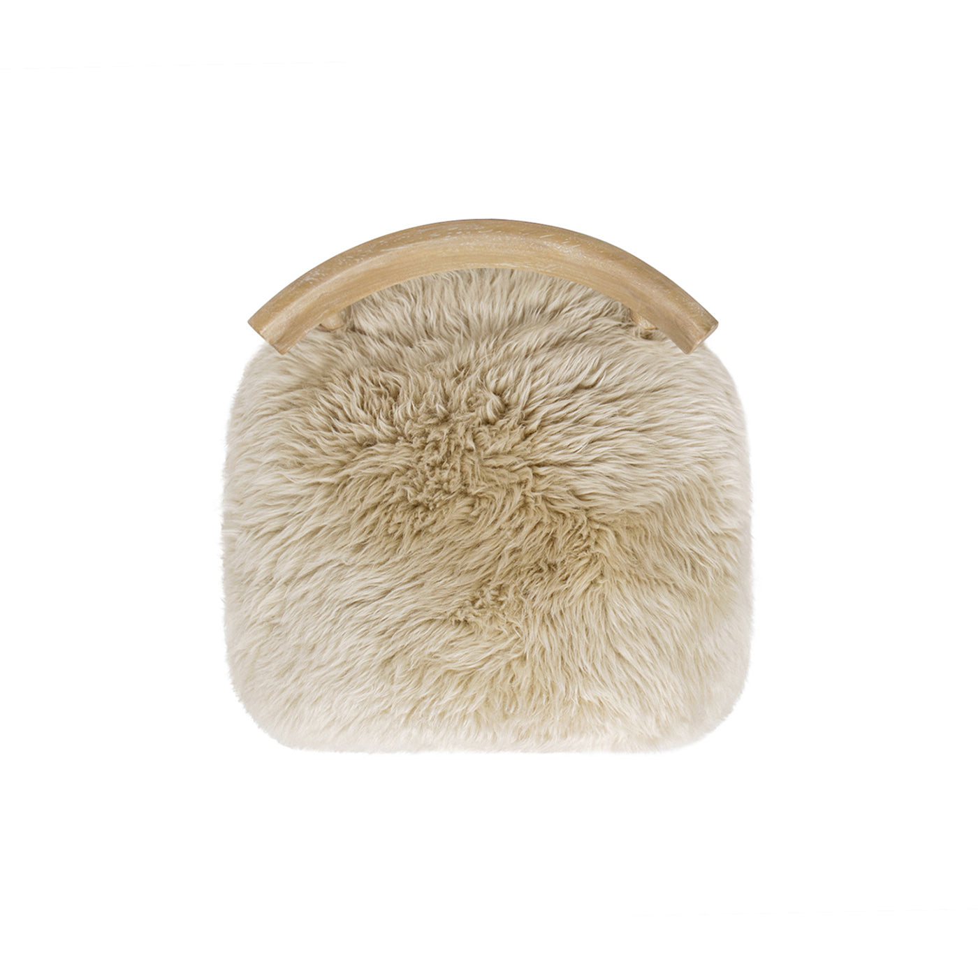 Tabouret de bar Arden 27,5 cm en fourrure véritable, hauteur comptoir