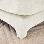 Walker Edison | Canapé d'angle en chenille et mousse haute résilience avec poufs 