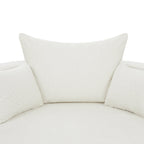 Fauteuil pivotant rond Walker Edison à 360° avec coussins