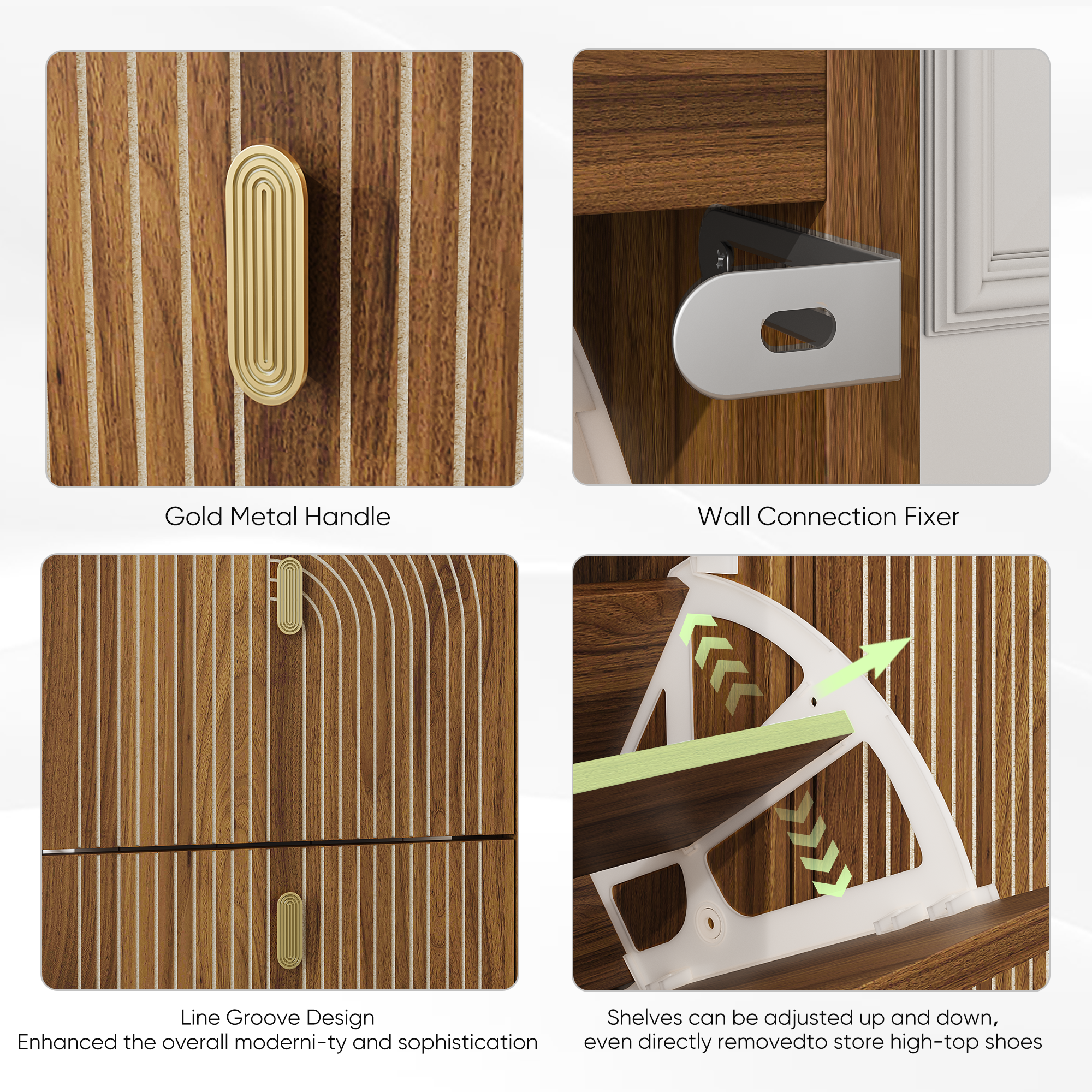 Walker Edison | Meuble de rangement à chaussures moderne et minimaliste