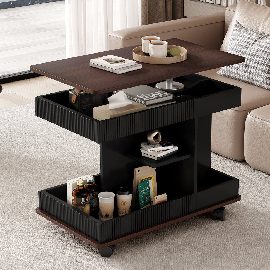 Walker Edison | Table d'appoint multifonctionnelle moderne et réglable avec plateau relevable