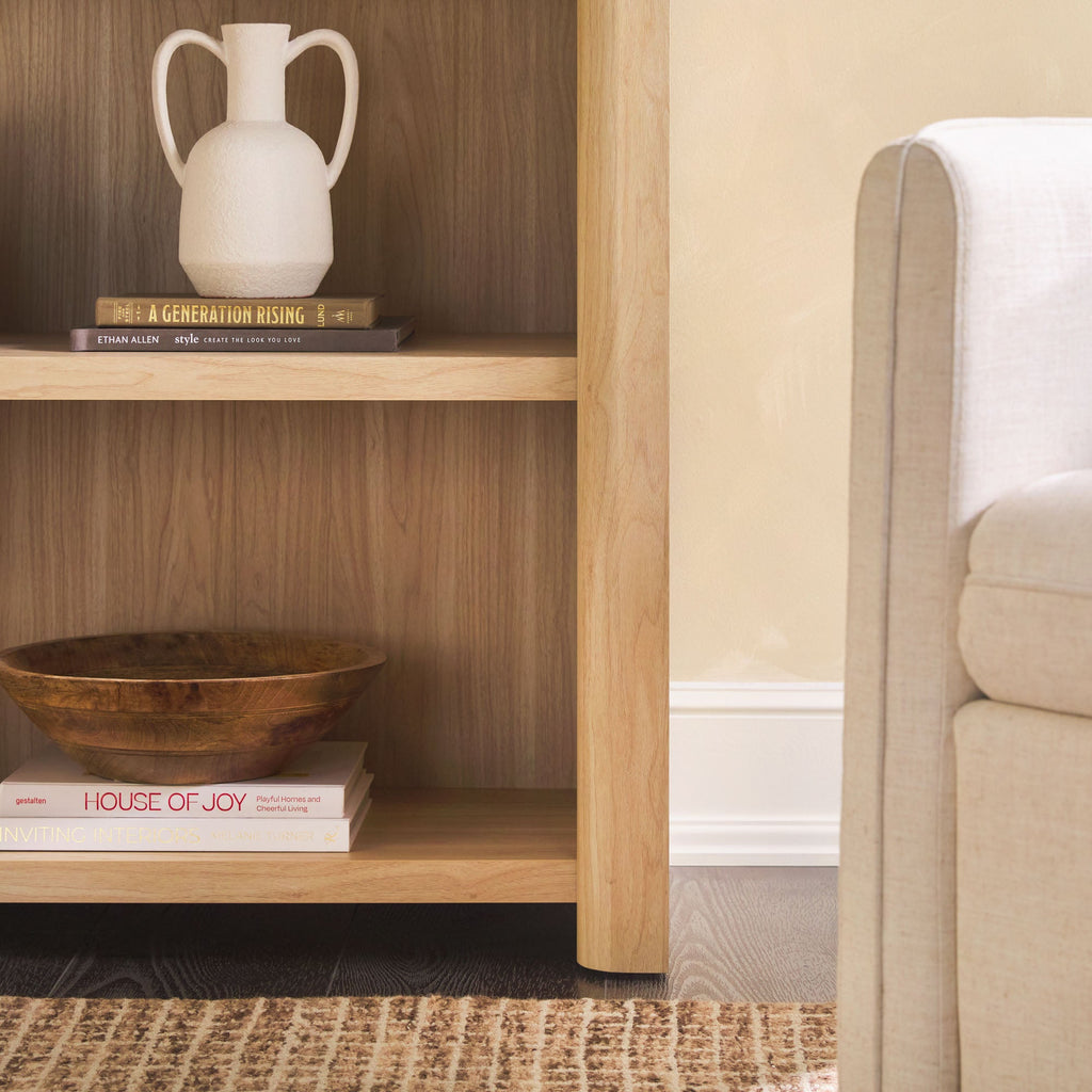 Bibliothèque ouverte moderne en bois Amira