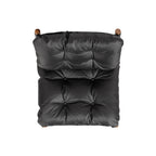 Fauteuil d'appoint Oxford 26,5' Noir en cuir noir, style moderne du milieu du siècle 
