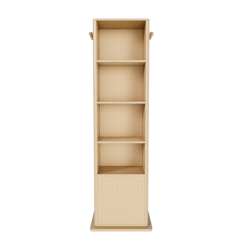 Armoire de rangement multifonctionnelle 4 en 1 avec miroir pivotant à 360° sur toute la longueur 
