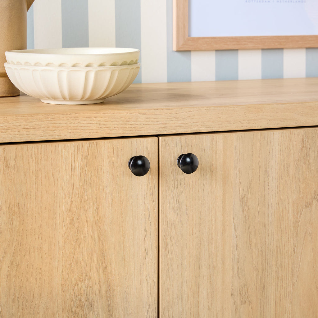 Buffet/meuble TV Paisley 60 moderne à bords festonnés, montage facile