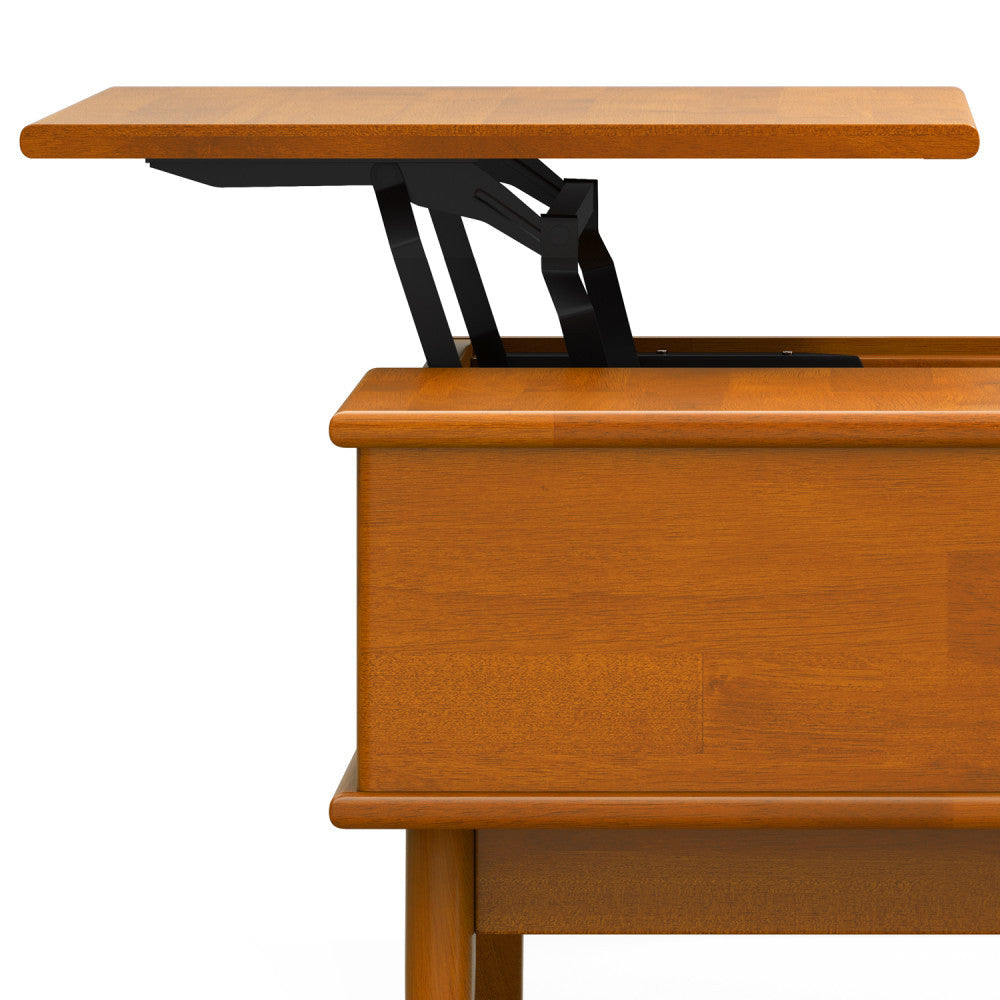 Table basse relevable en teck Walker Edison | Style milieu du siècle