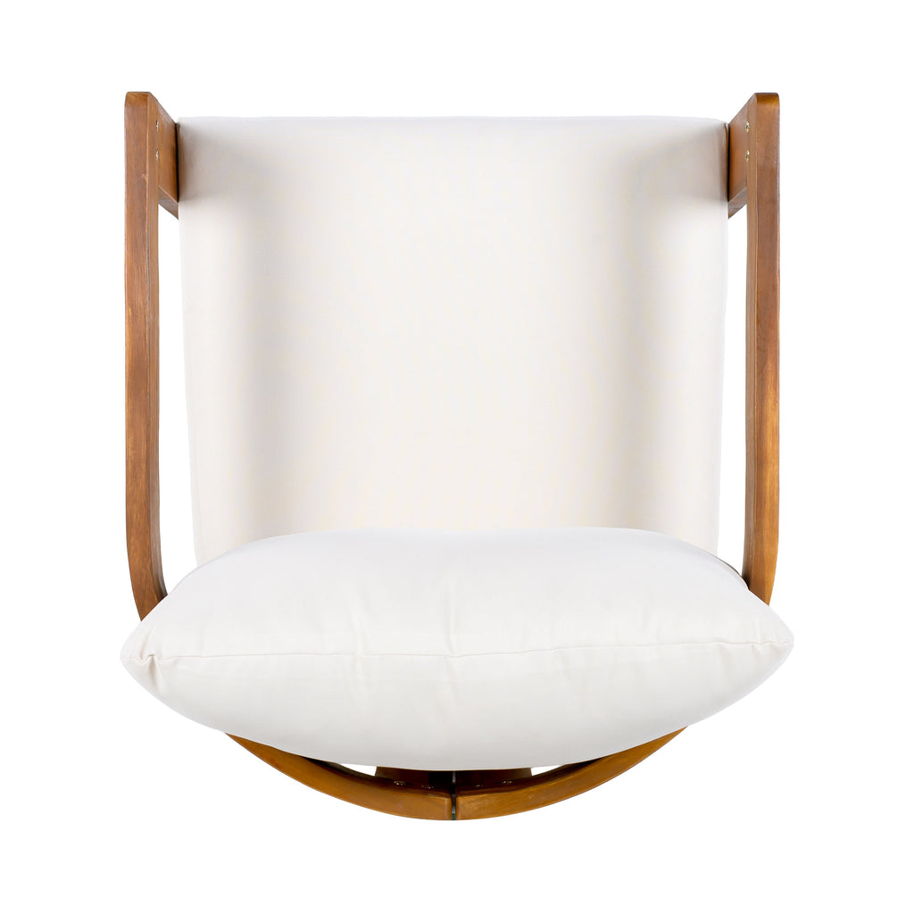 Walker Edison | Ensemble de 2 fauteuils club d'extérieur haut de gamme en bois d'acacia, design incurvé 