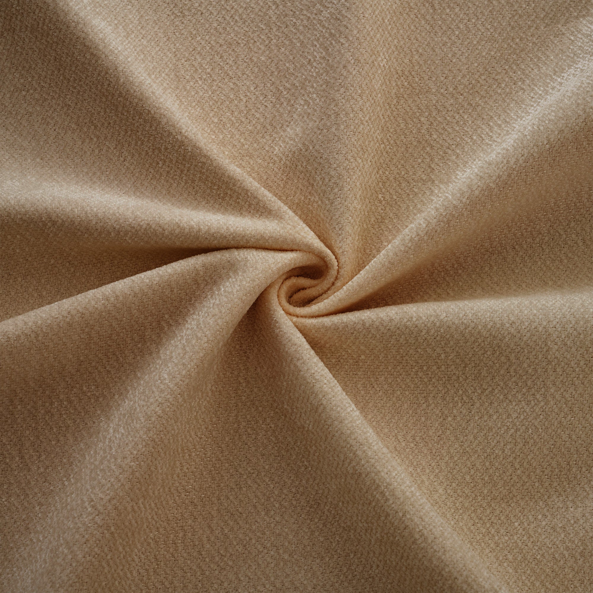 Walker Edison | Canapé deux places moderne et élégant en chenille camel avec pouf