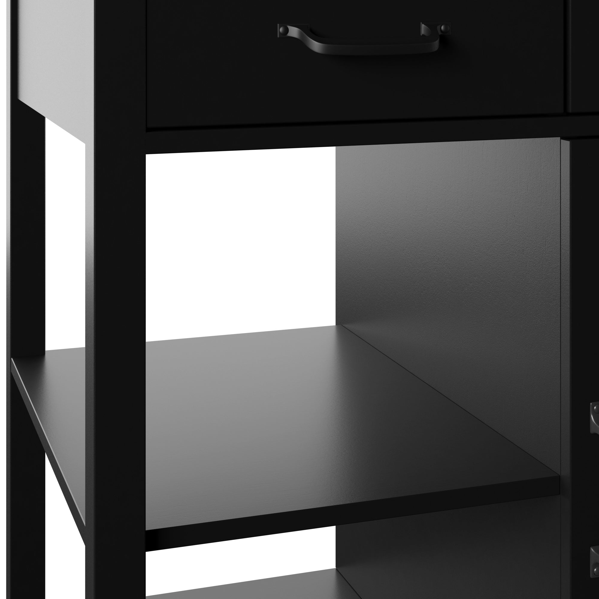 Chariot de cuisine roulant compact avec rangement