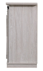 Portes coulissantes de style grange, meuble TV en peuplier de 137 cm, console multimédia