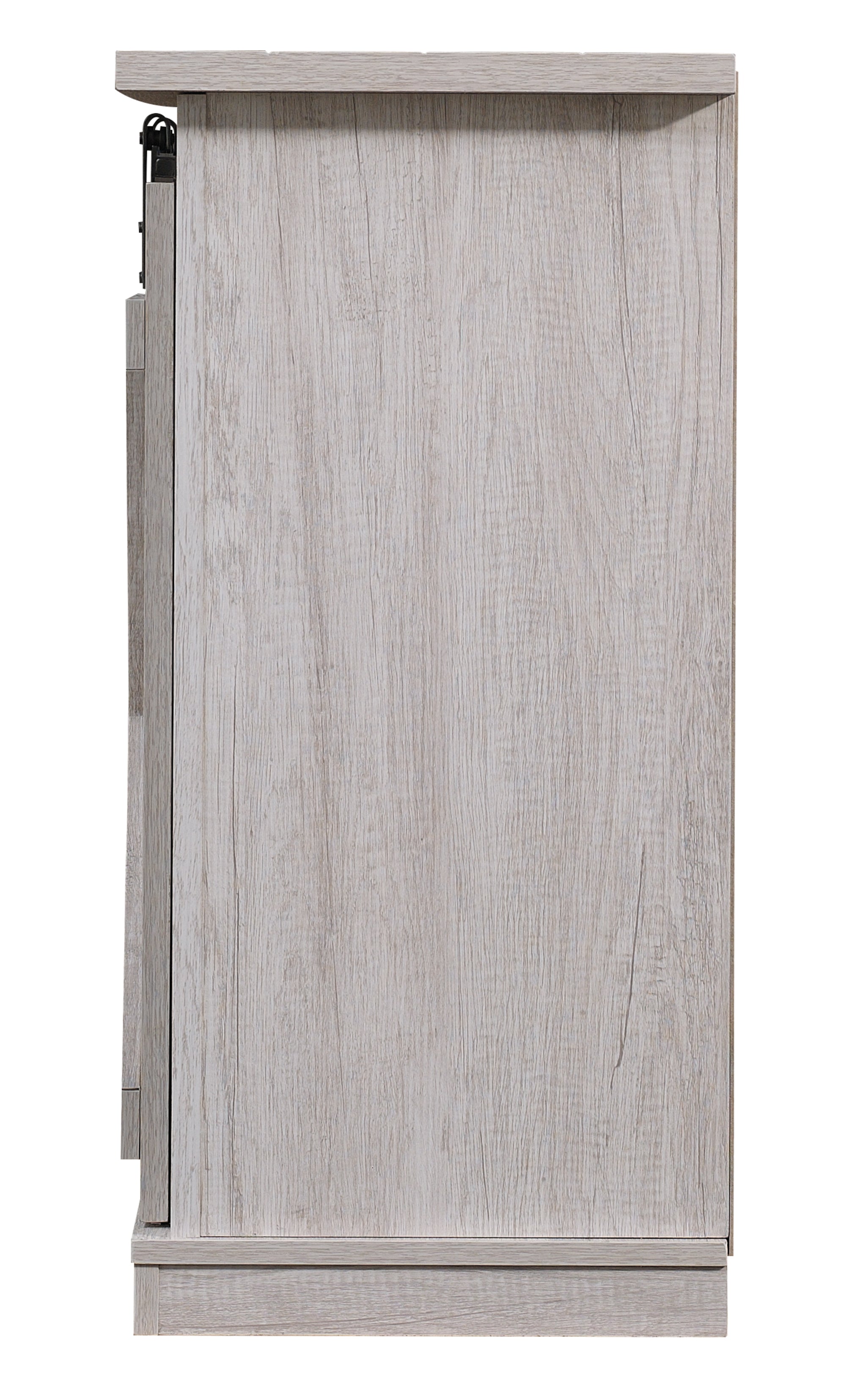 Portes coulissantes de style grange, meuble TV en peuplier de 137 cm, console multimédia