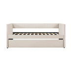 Walker Edison | Lit de jour gigogne double capitonné, style contemporain moderne 