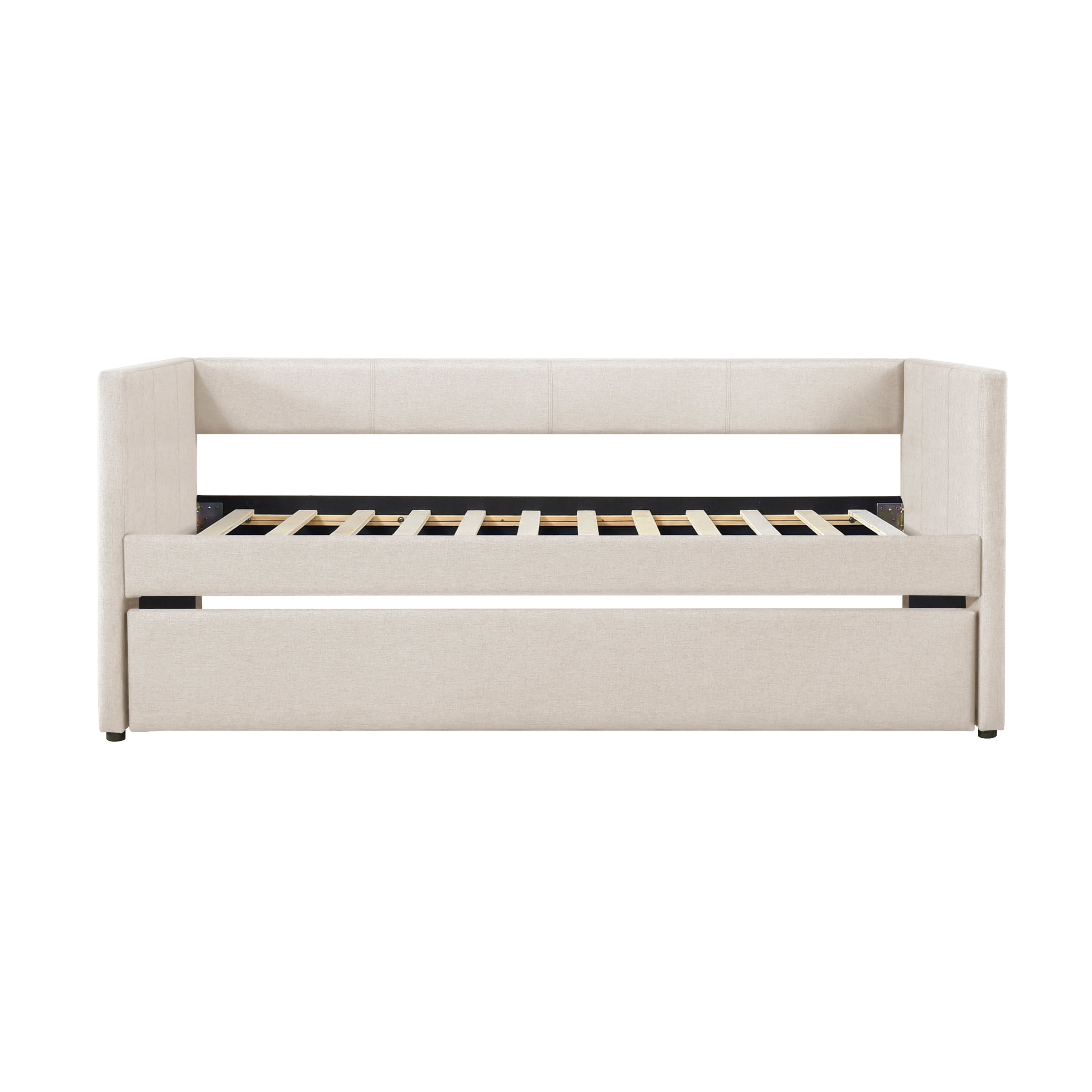 Walker Edison | Lit de jour gigogne double capitonné, style contemporain moderne 