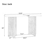 Console d'entrée ovale Walker Edison avec plateau en faux marbre 