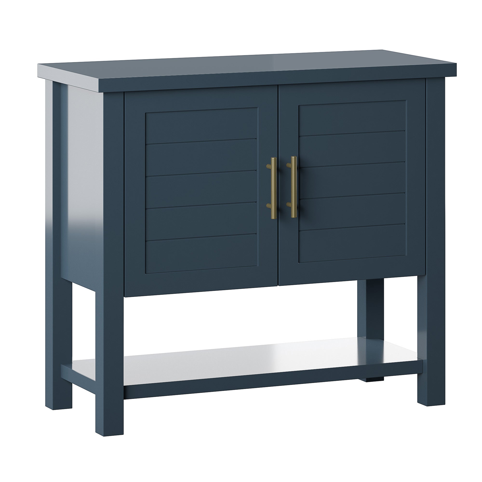 Meuble d'appoint à panneaux de style côtier avec rangement