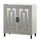 Meuble d'entrée à portes miroir finition antique