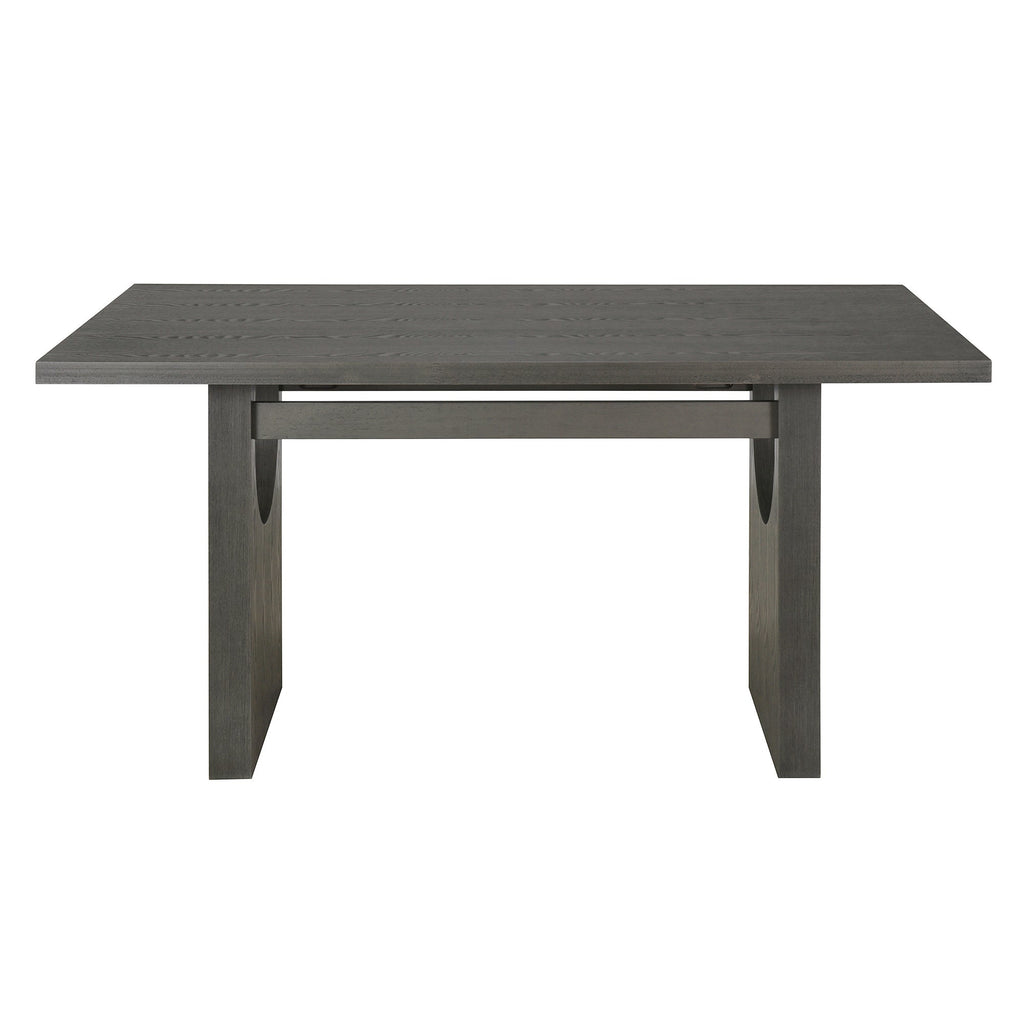 Walker Edison | Ensemble table et chaises rétro en bois 7 pièces pour 6 personnes, 152 cm, avec chaises rembourrées 