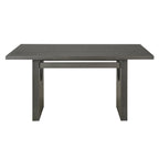 Walker Edison | Ensemble table et chaises rétro en bois 7 pièces pour 6 personnes, 152 cm, avec chaises rembourrées 