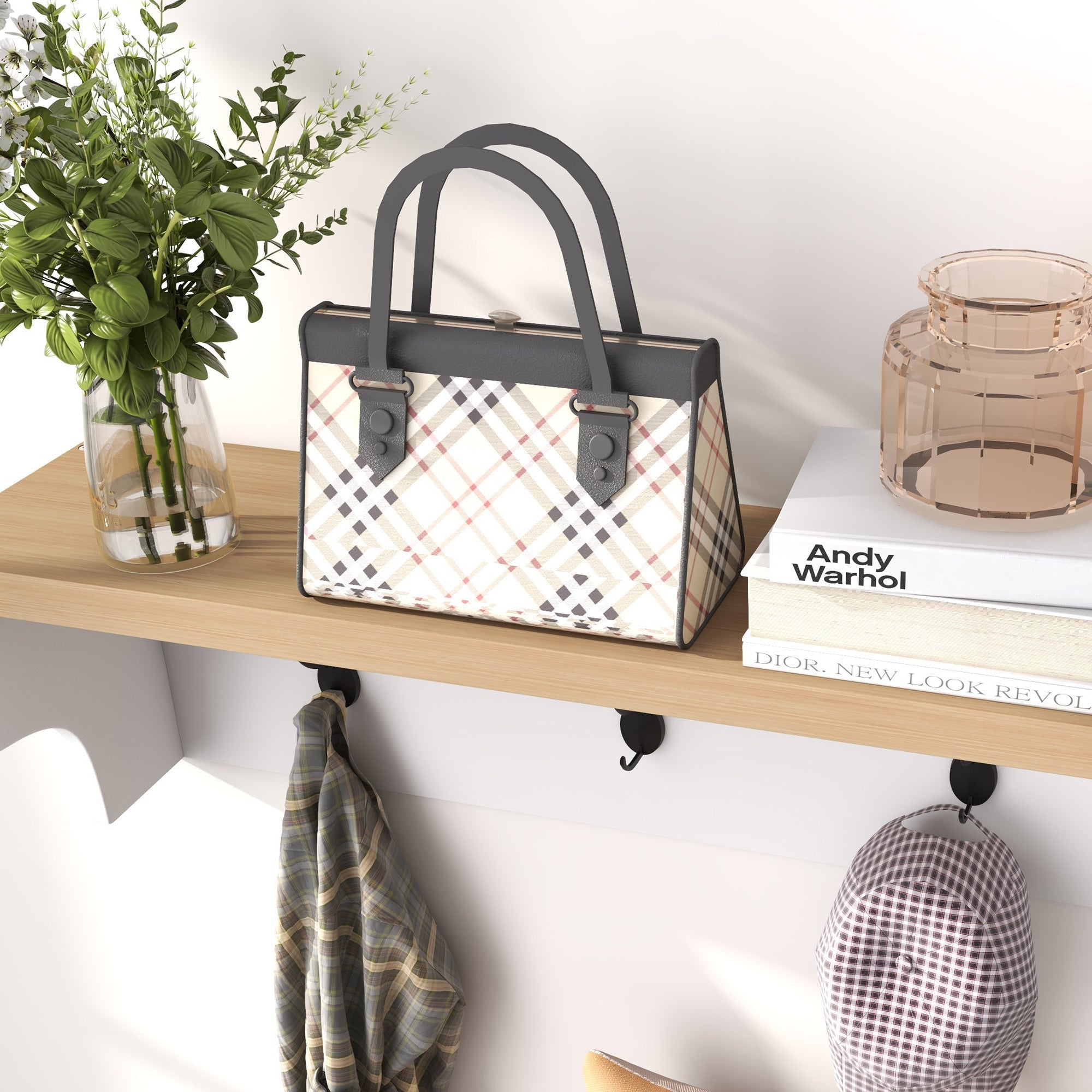 Walker Edison | Ensemble porte-manteau et banc à chaussures 2 en 1 pour entrée