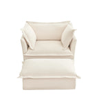 Walker Edison | Fauteuil d'appoint déhoussable avec repose-pieds