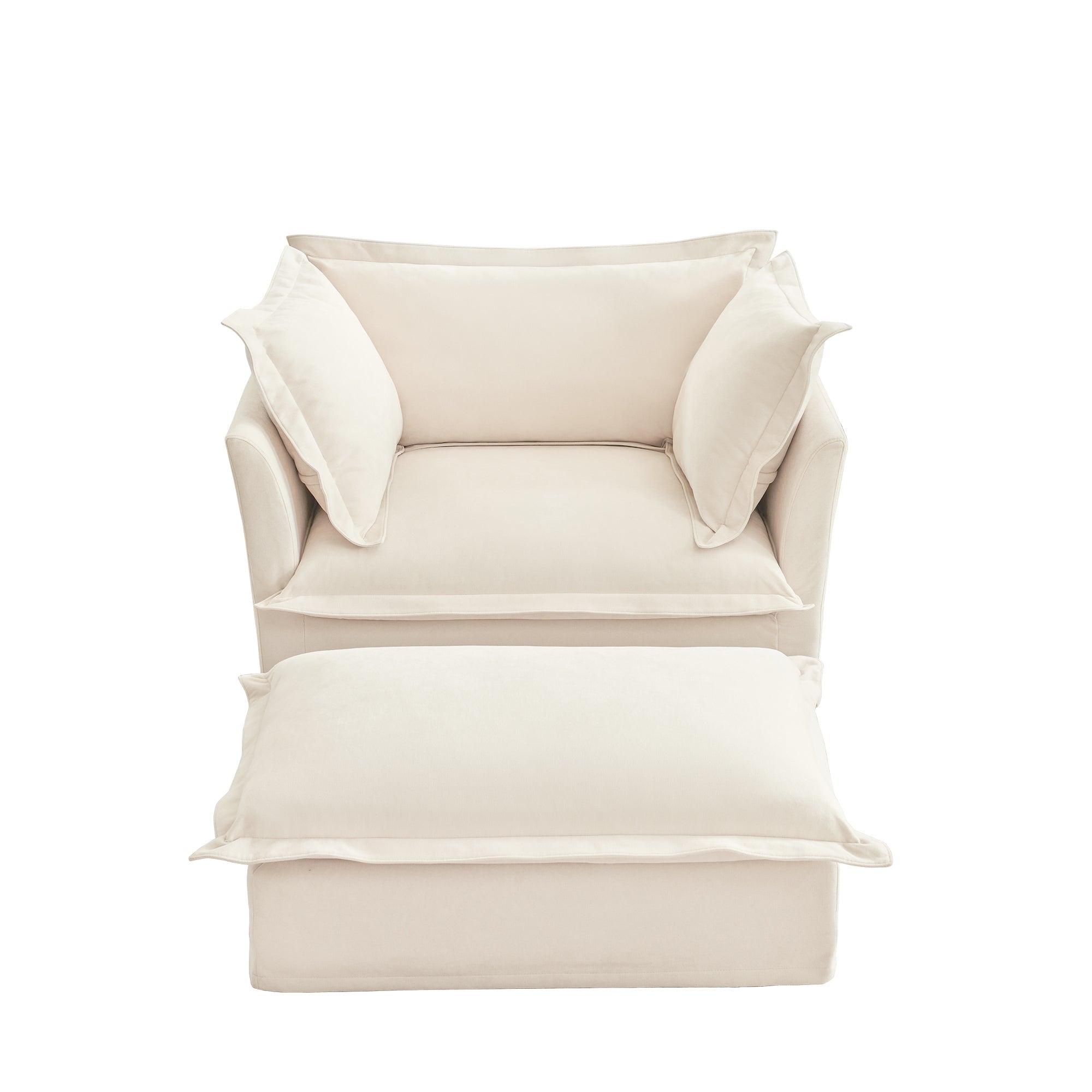 Walker Edison | Fauteuil d'appoint déhoussable avec repose-pieds