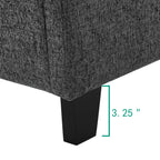 Walker Edison | Lit plateforme capitonné gris anthracite, format King