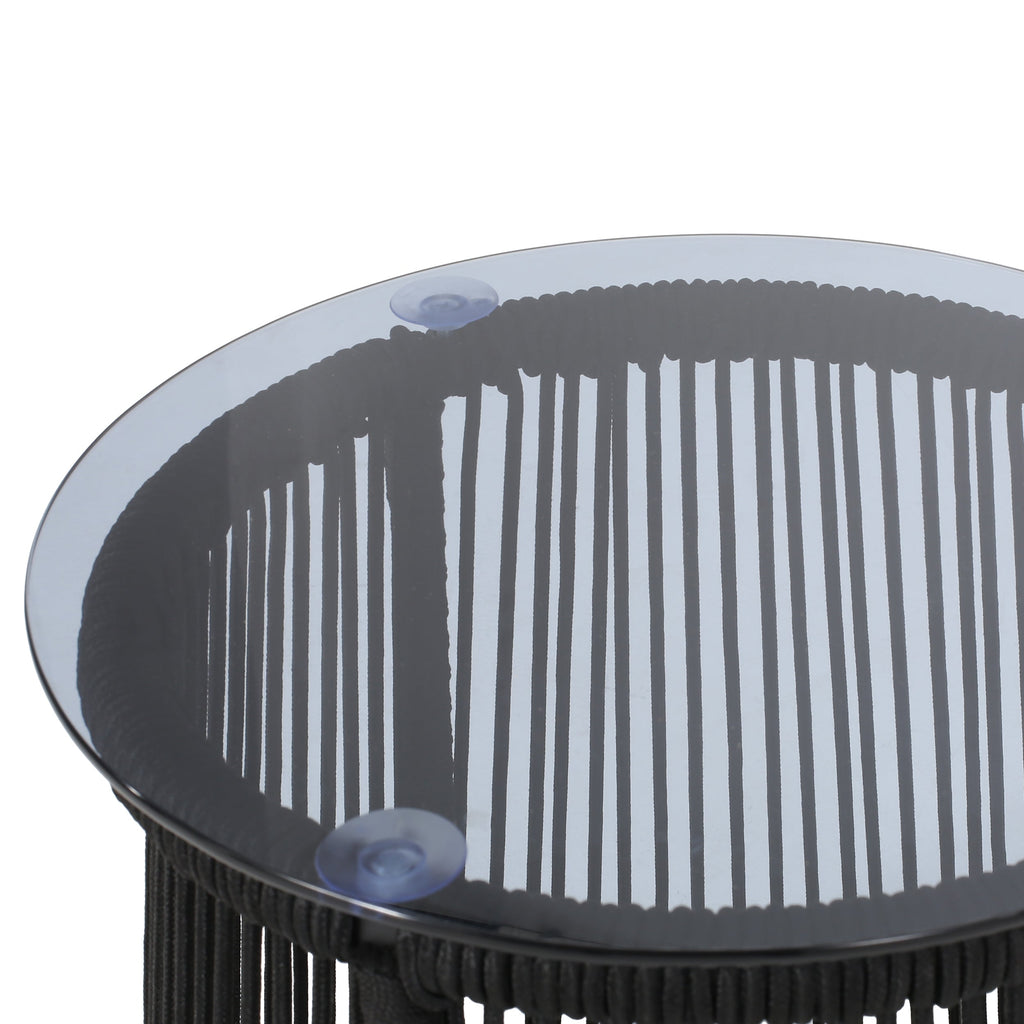 Table d'appoint d'extérieur Walker Edison | Design en corde tressée