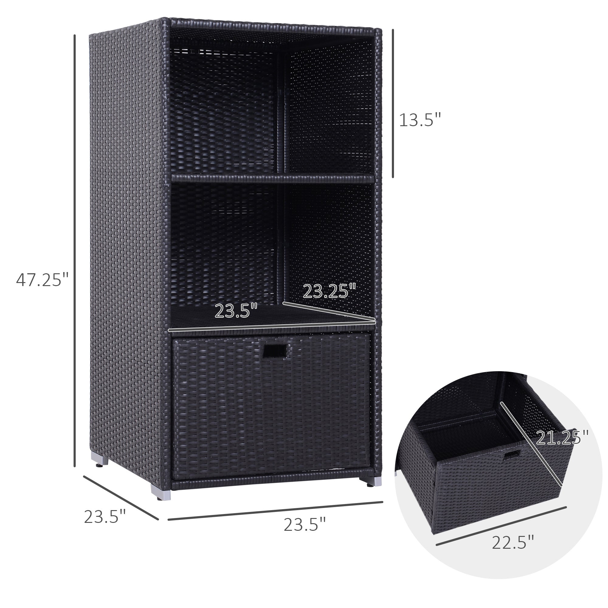 Walker Edison | Porte-serviettes de piscine extérieur étanche