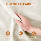 Walker Edison | Canapé d'angle en chenille et mousse haute résilience avec poufs 