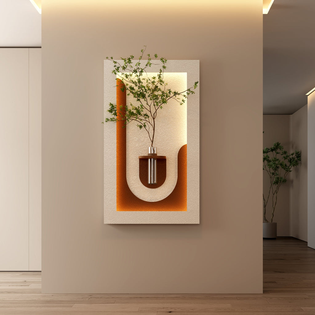 Décoration murale en grès à LED 3 couleurs réglables 