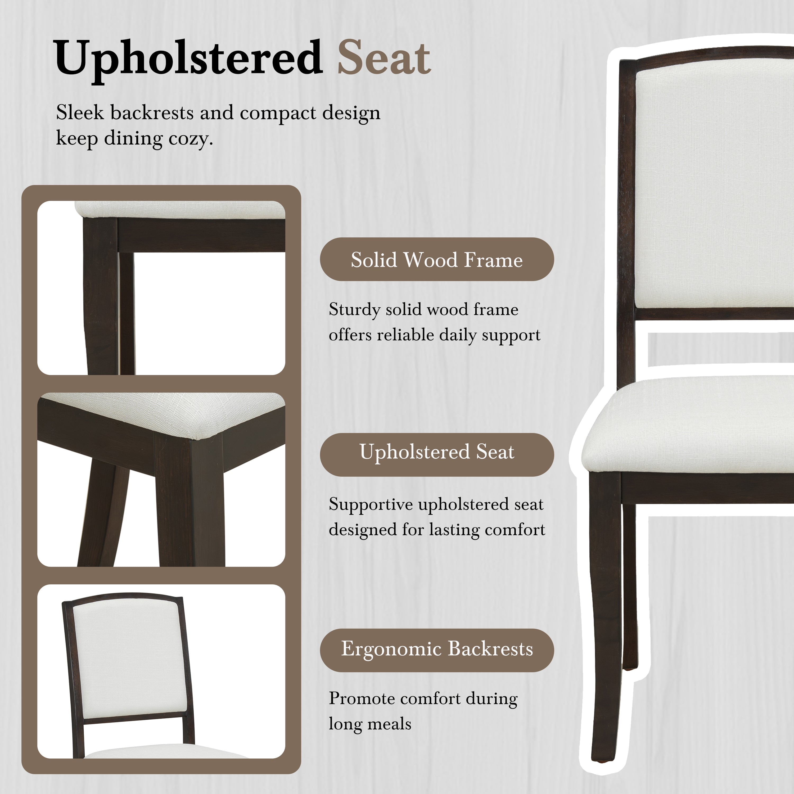 Ensemble table et chaises de salle à manger rondes extensibles, style classique moderne, pour 4 personnes
