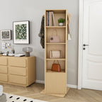 Armoire de rangement multifonctionnelle 4 en 1 avec miroir pivotant à 360° sur toute la longueur 