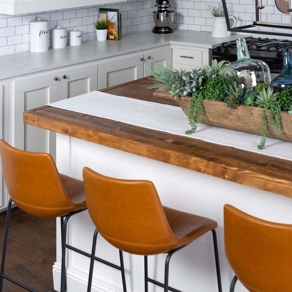 Tabourets de bar 2 pièces en similicuir