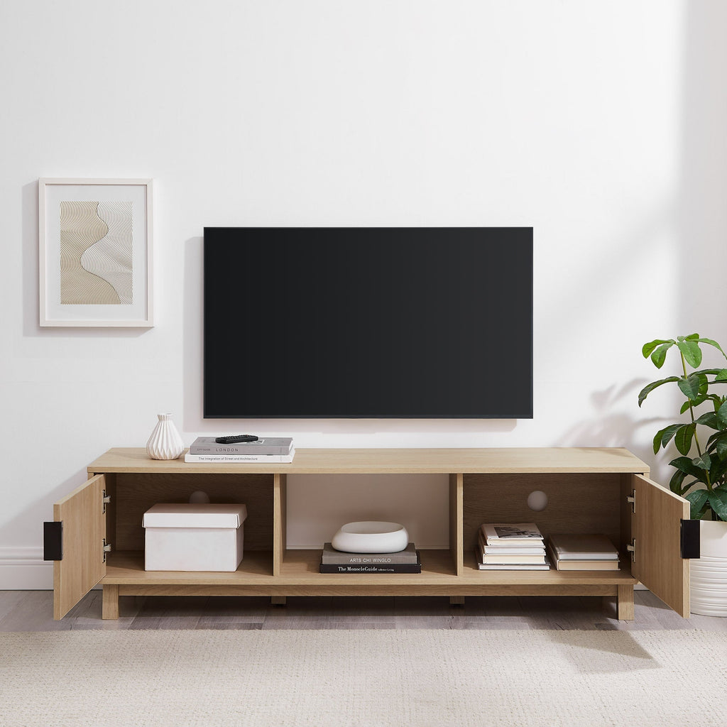Meuble TV scandinave cannelé Reema Arundo