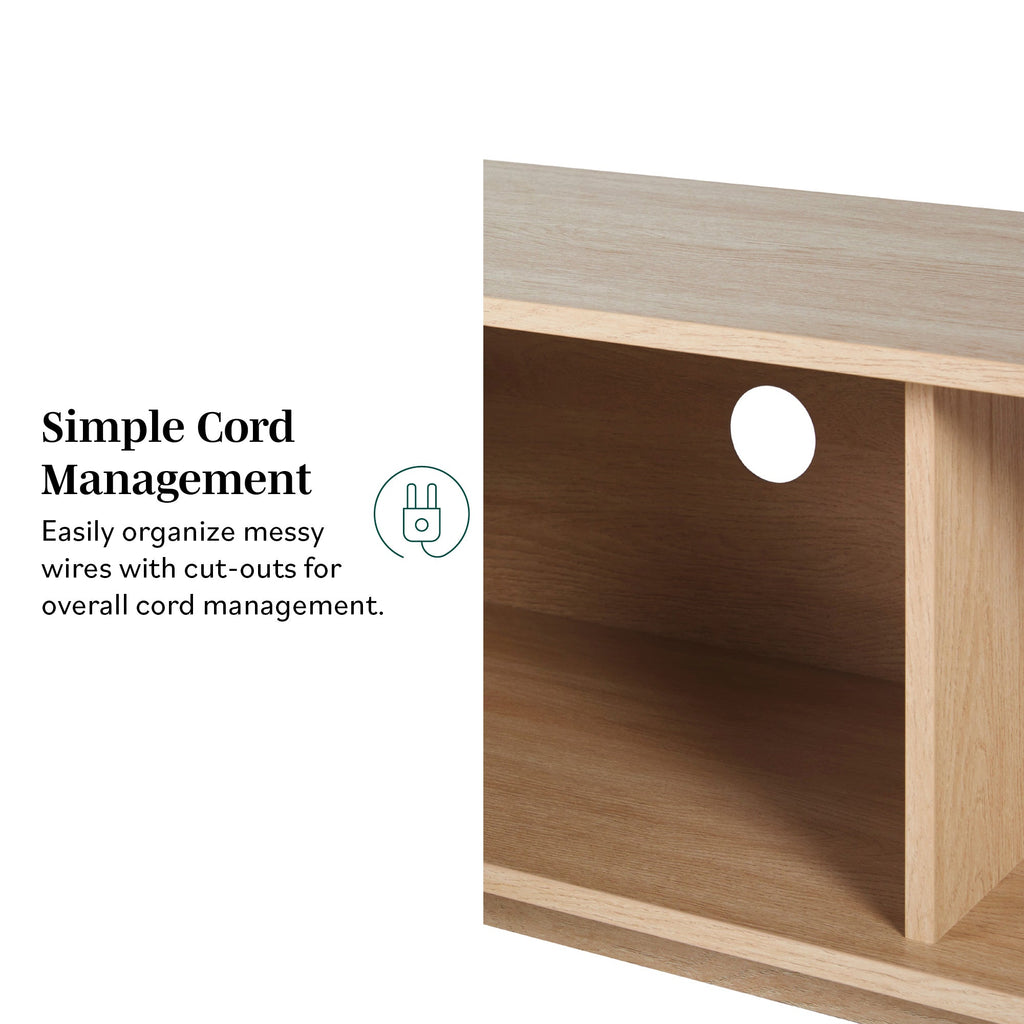 Meuble TV scandinave cannelé Reema Arundo